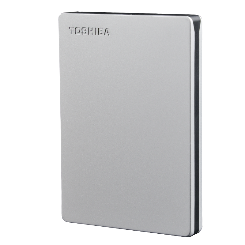 Toshiba Canvio Slim 2TB Argento - Hard Disk Esterno Elegante per Foto e Video